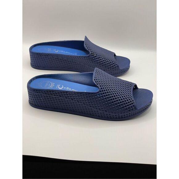 Jefferey Campbell Fling 2 Platform Wedge Blue Waterproof Sandals Women’s Size 6 - Picture 8 of 12